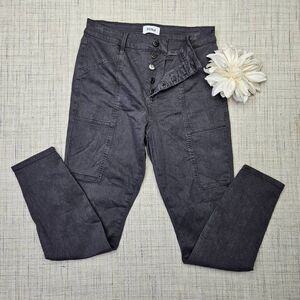 Pistola Women's Cloudy Gray Button Fly Skinny Mid Rise Jeans Size 28